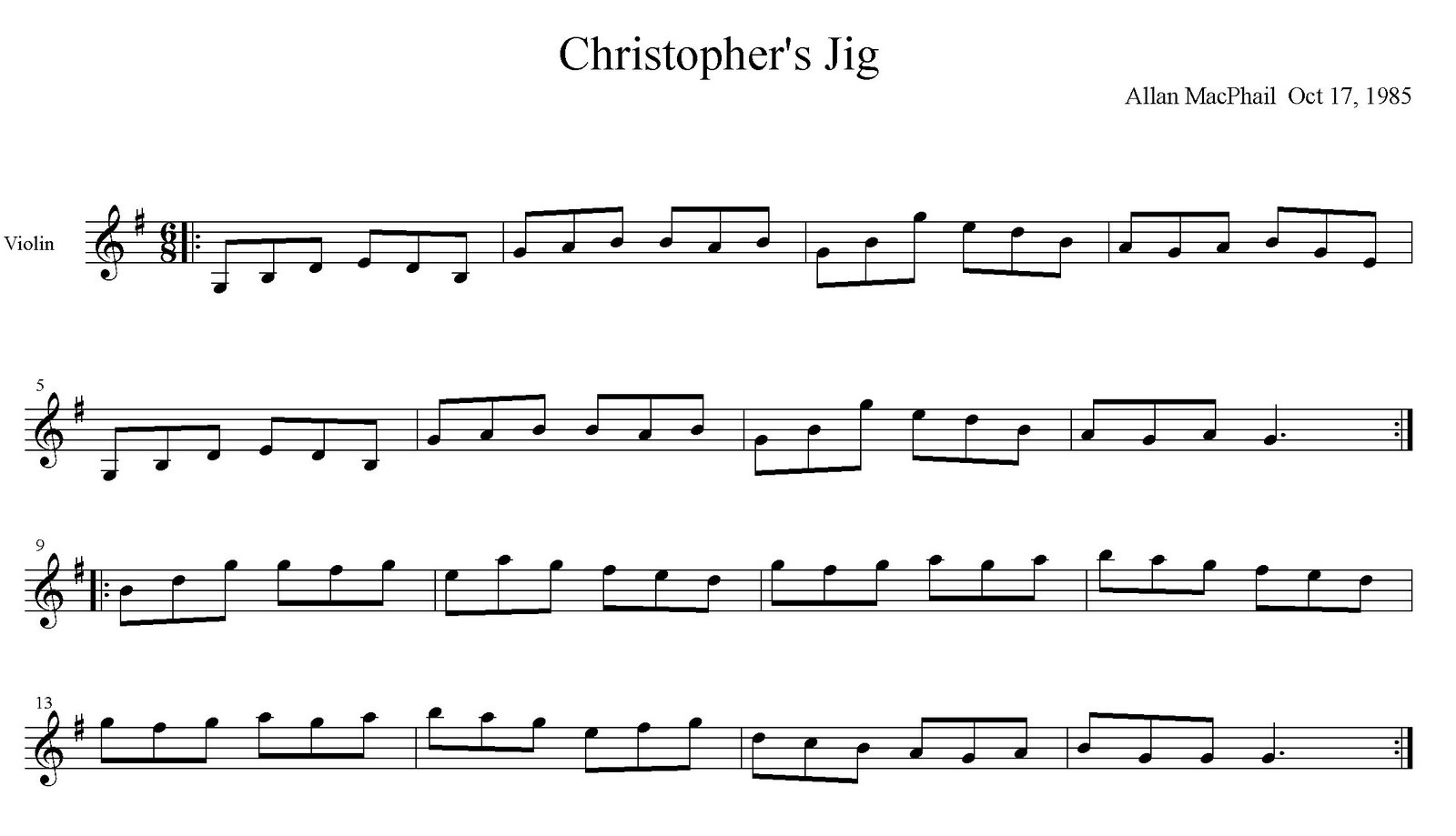 Christopher’s Jig